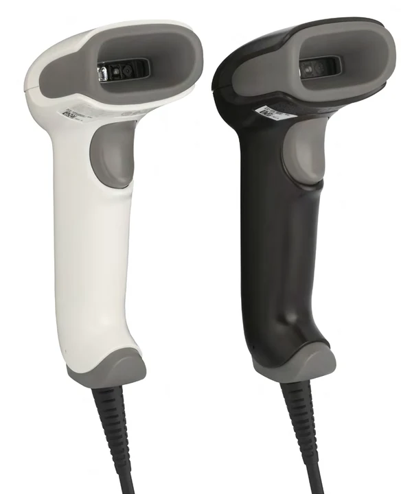 Receiving-desk scanner for worn codes and codes on screens